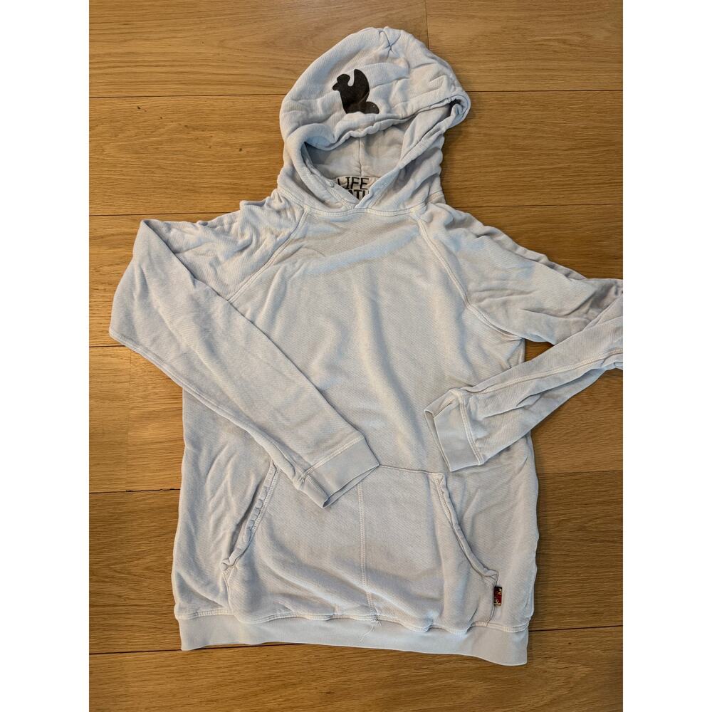 FREECITY SUPERFLUFF LUX pullover hoodie sweatshirt light blue Size 0 $235